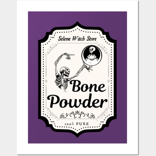 Vintage Label: 100% Pure Bone Powder from Selene Witch Store Posters and Art